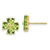 Gemstone Flower Post Earrings
