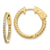 Diamond Hoops with Safety Clasps