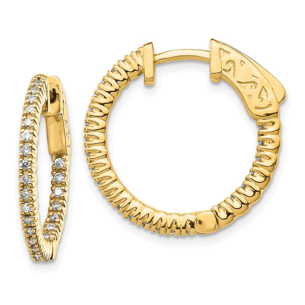 Diamond Hoops with Safety Clasps