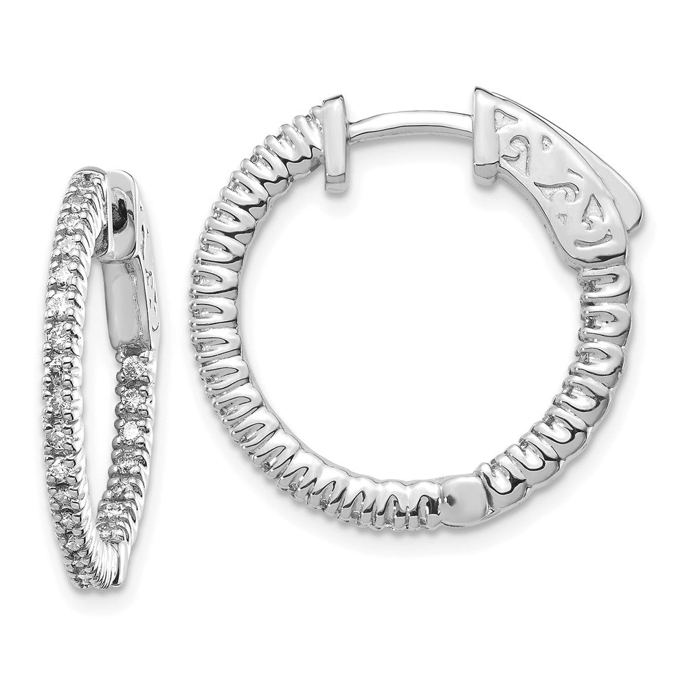 Diamond Hoops with Safety Clasps