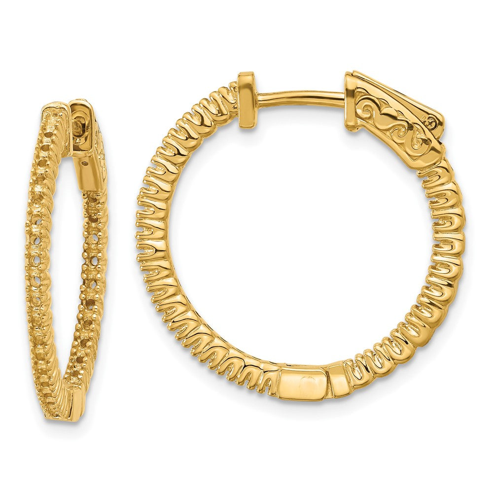 Diamond Hoops with Safety Clasps