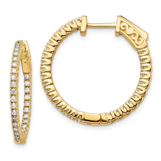 Diamond Hoops with Safety Clasps