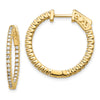 Diamond Hoops with Safety Clasps