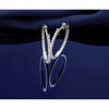Diamond Hoops with Safety Clasps