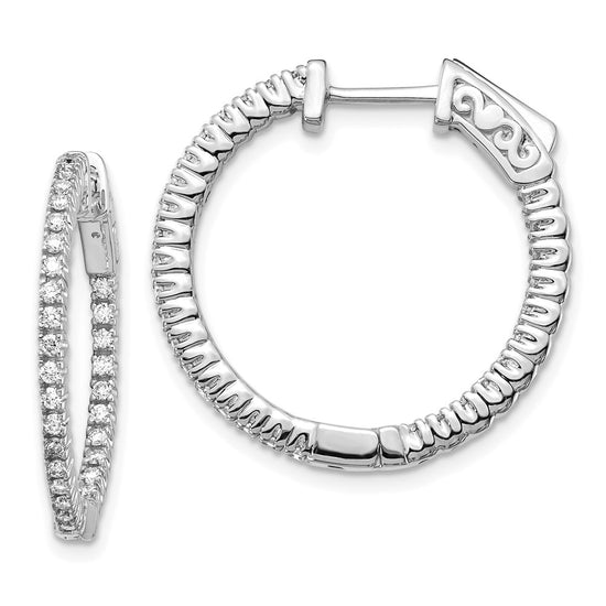 Diamond Hoops with Safety Clasps