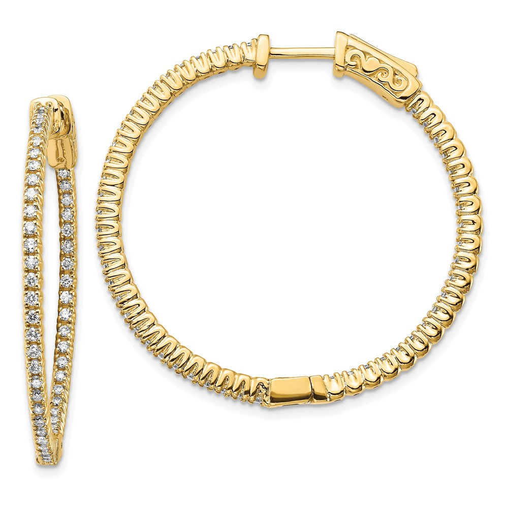 Diamond Hoops with Safety Clasps