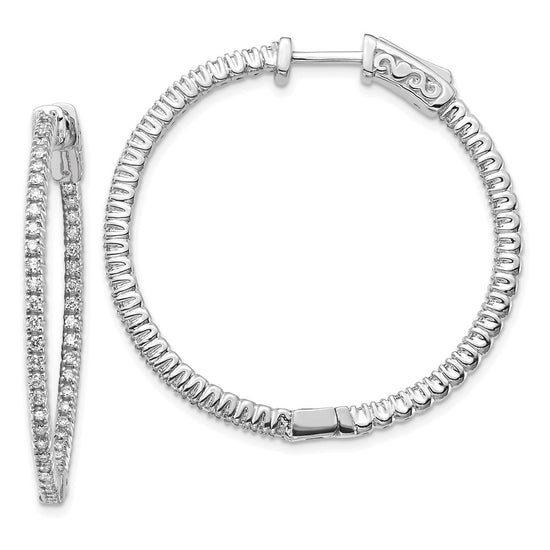 Diamond Hoops with Safety Clasps
