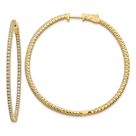 Diamond Hoops with Safety Clasps