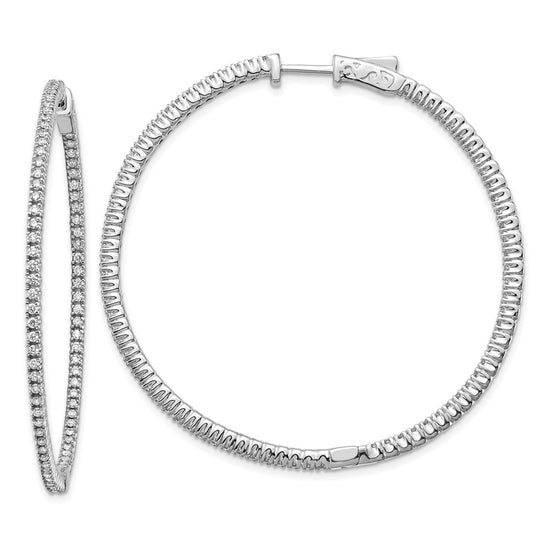 Diamond Hoops with Safety Clasps