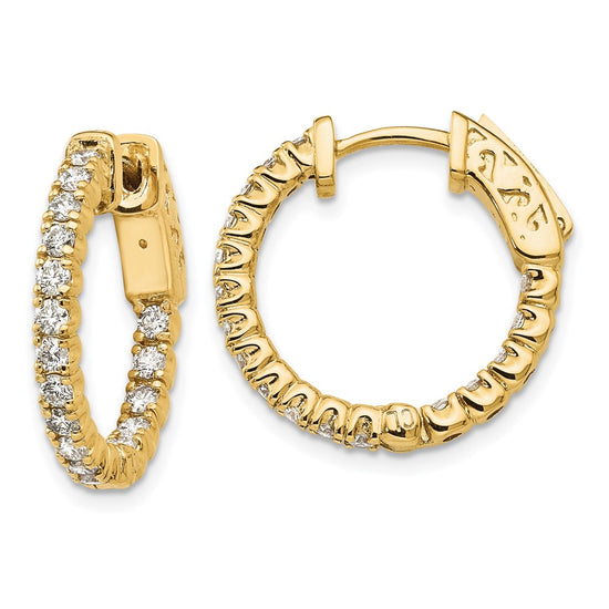 Diamond Hoops with Safety Clasps