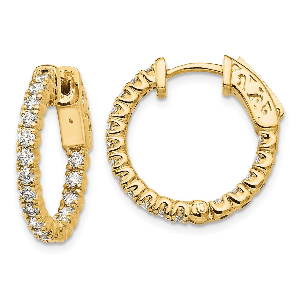 Diamond Hoops with Safety Clasps