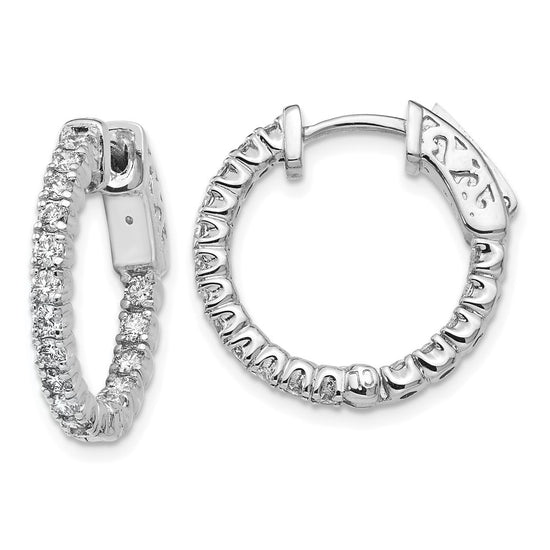 Diamond Hoops with Safety Clasps