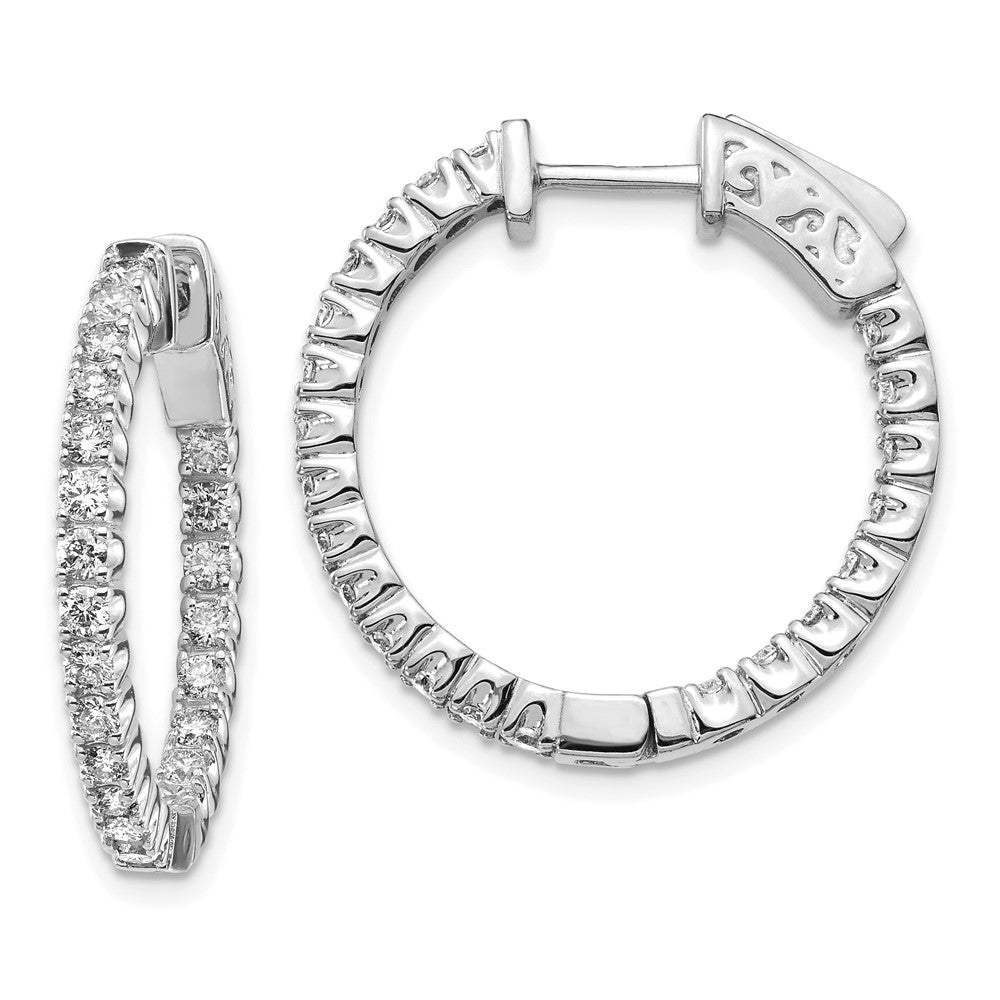 Diamond Hoops with Safety Clasps