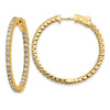 Diamond Hoops with Safety Clasps