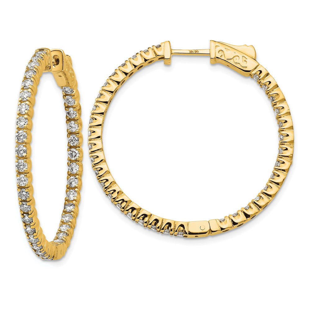 Diamond Hoops with Safety Clasps