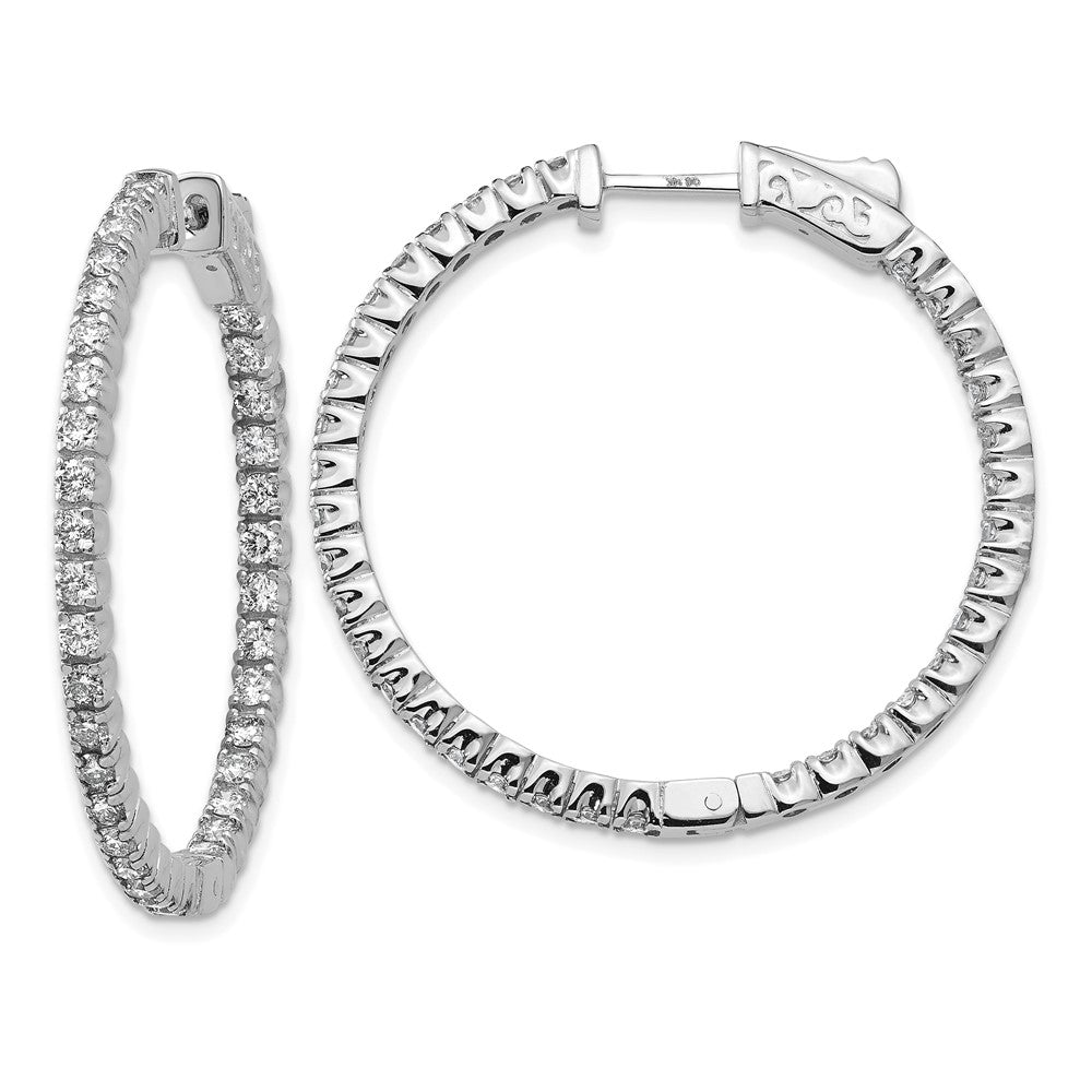 Diamond Hoops with Safety Clasps