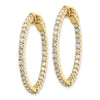 Gold Diamond Hoops with Safety Clasps