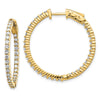 Gold Diamond Hoops with Safety Clasps