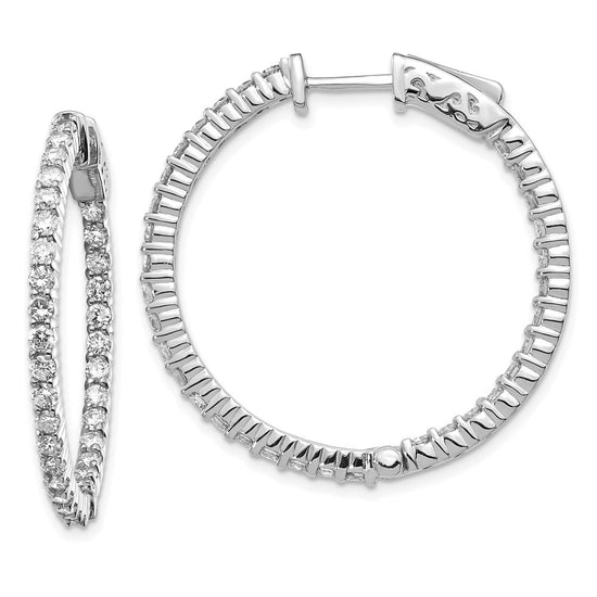 Gold Diamond Hoops with Safety Clasps