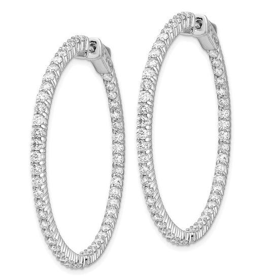 Gold Diamond Hoops with Safety Clasps