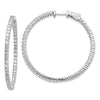 Gold Diamond Hoops with Safety Clasps