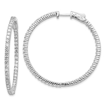 Gold Diamond Hoops with Safety Clasps