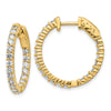 Gold Diamond Hoops with Safety Clasps