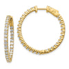 Gold Diamond Hoops with Safety Clasps