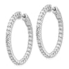 Gold Diamond Hoops with Safety Clasps