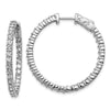 Gold Diamond Hoops with Safety Clasps