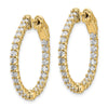 Gold Diamond Hoops with Safety Clasps
