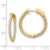 Gold Diamond Hoops with Safety Clasps