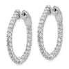 Gold Diamond Hoops with Safety Clasps