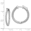 Gold Diamond Hoops with Safety Clasps