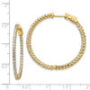 Gold Diamond Hoops with Safety Clasps