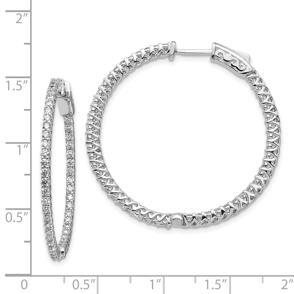 Gold Diamond Hoops with Safety Clasps