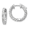 Gold Diamond Hoops with Safety Clasps
