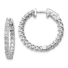 Gold Diamond Hoops with Safety Clasps