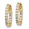 True Origin Lab Grown Diamond Round Hoops with Safety Clasps