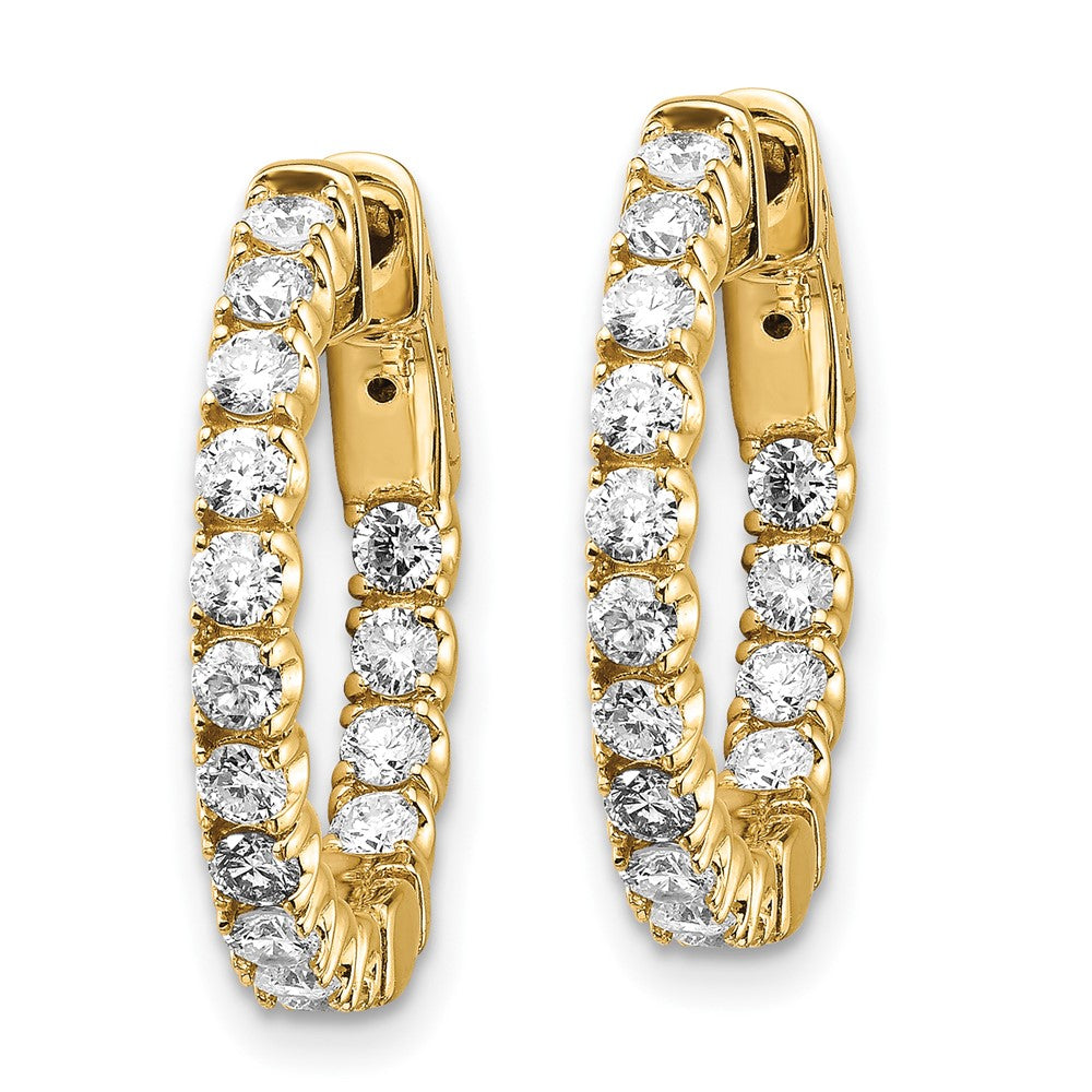 True Origin Lab Grown Diamond Round Hoops with Safety Clasps