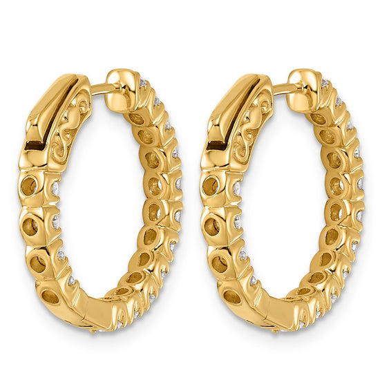 True Origin Lab Grown Diamond Round Hoops with Safety Clasps