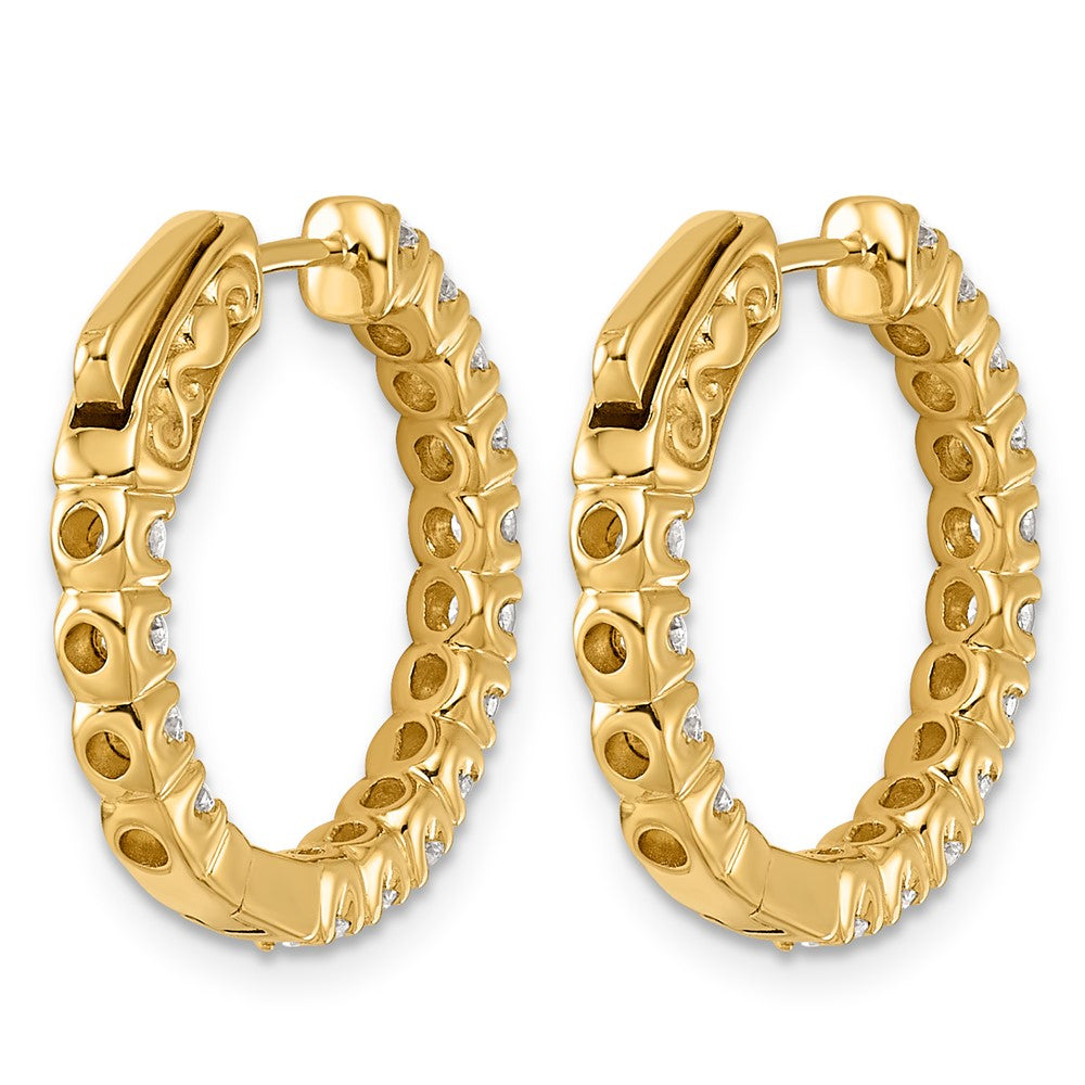 True Origin Lab Grown Diamond Round Hoops with Safety Clasps