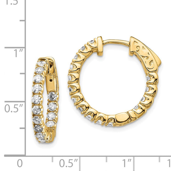 True Origin Lab Grown Diamond Round Hoops with Safety Clasps