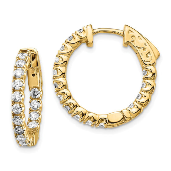 True Origin Lab Grown Diamond Round Hoops with Safety Clasps