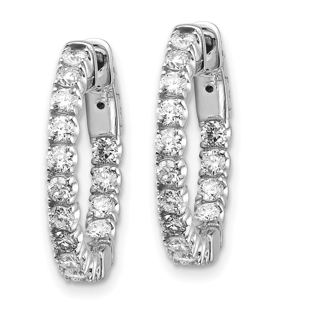 True Origin Lab Grown Diamond Round Hoops with Safety Clasps