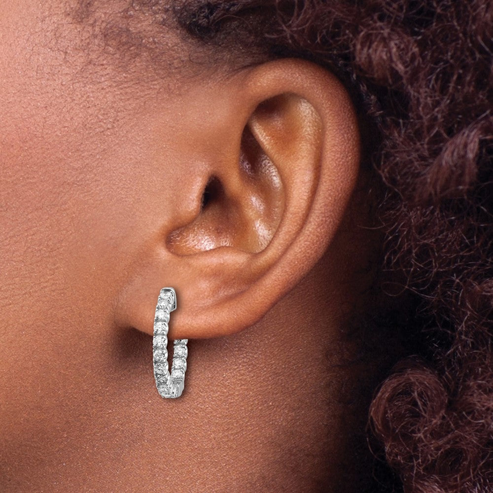 True Origin Lab Grown Diamond Round Hoops with Safety Clasps