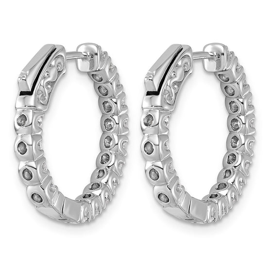 True Origin Lab Grown Diamond Round Hoops with Safety Clasps