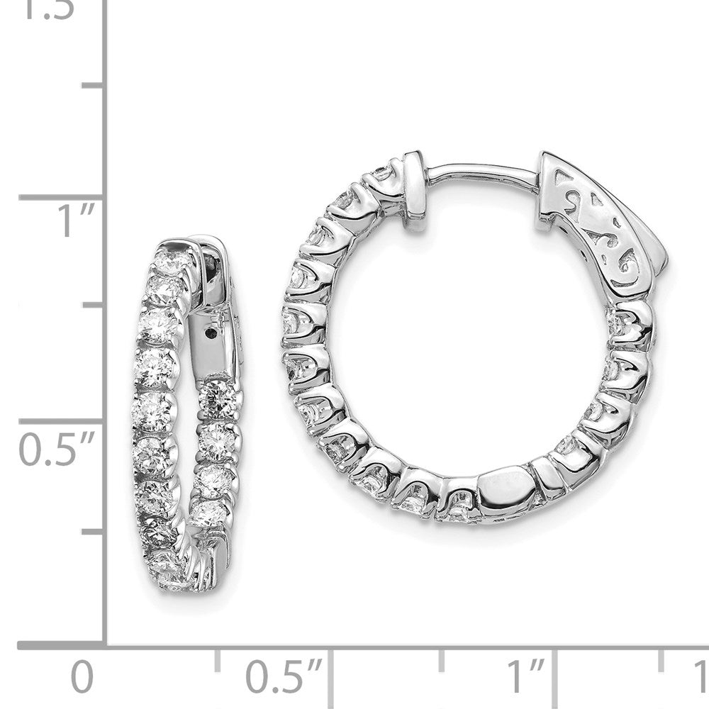 True Origin Lab Grown Diamond Round Hoops with Safety Clasps