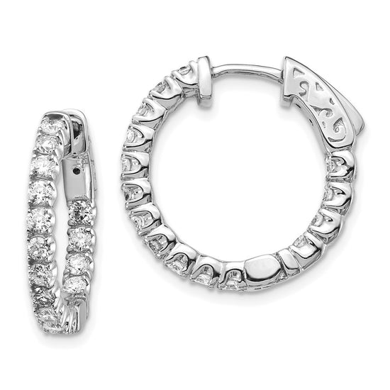 Diamond Hoops with Safety Clasps