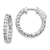 Diamond Hoops with Safety Clasps